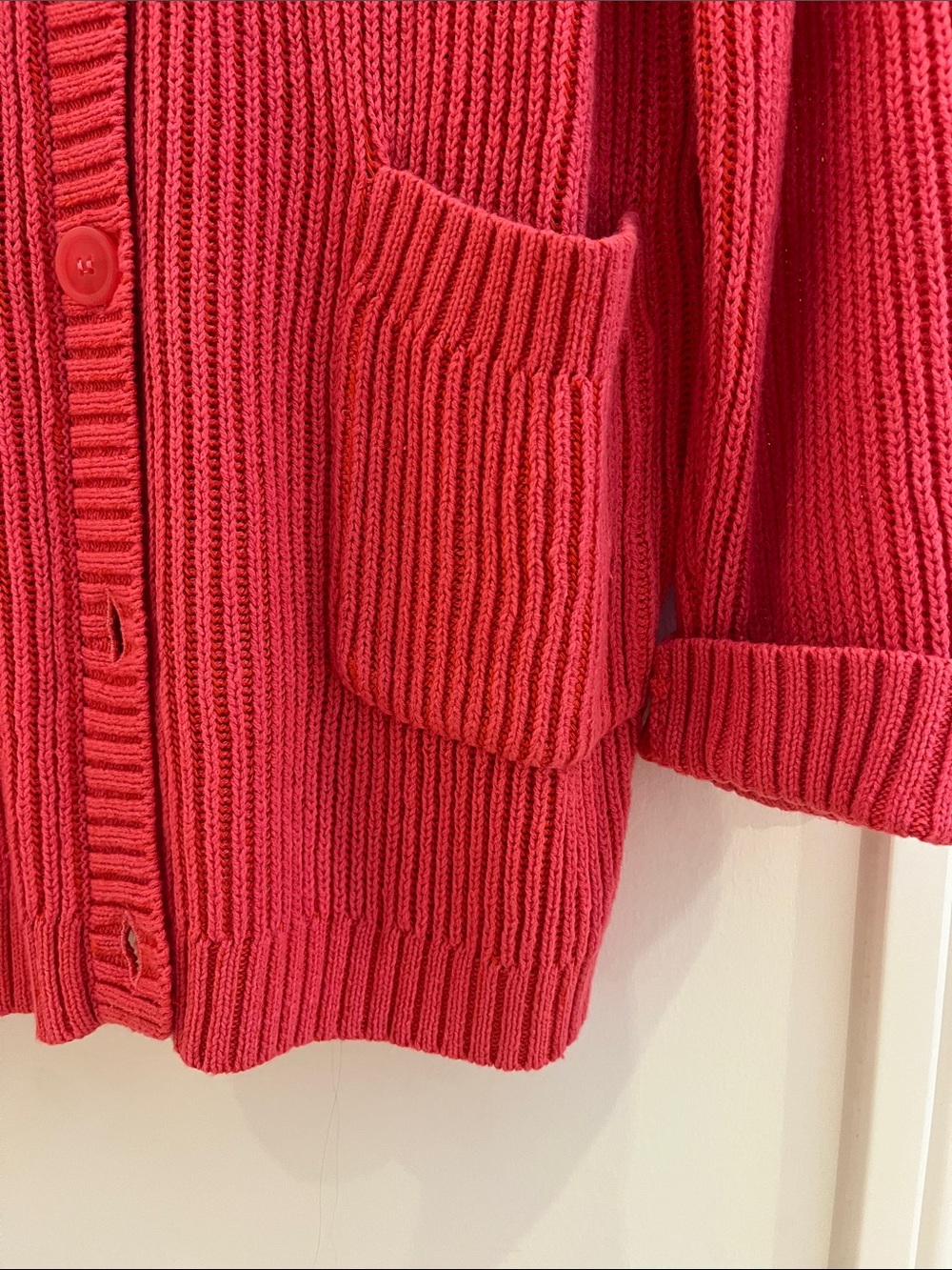 l*space Coral Ribbed Button-Front Cardigan - Picture 5 of 8